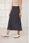 GEO DOT BIAS SKIRT - black dot